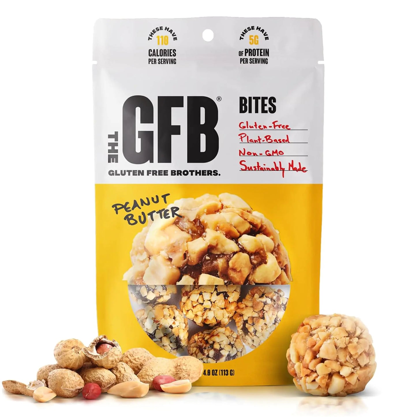 The Gluten Free Bar Protein Bites Peanut Butter Vegan Dairy Free Non GMO Soy Free 4 Ounce (Pack of 1)