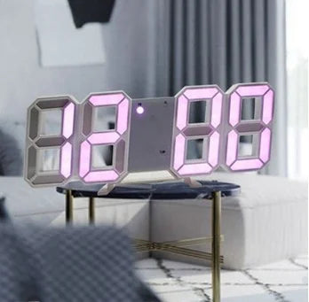 Creative 3D LED Digital Wall Clock with Sound Control