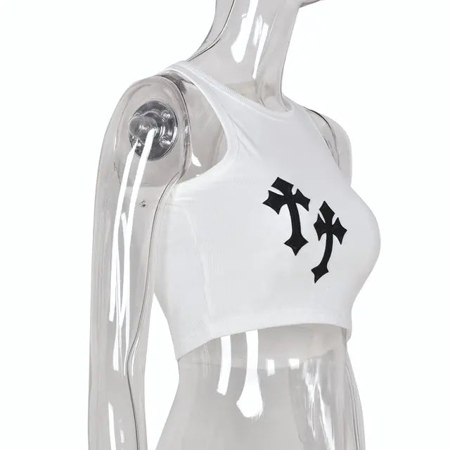 Sleeveless O-Neck Basic Slim Vest Tee