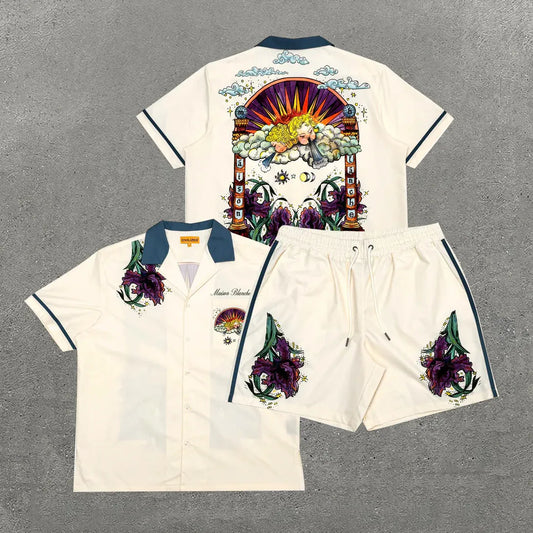 Civilized Cream Masion Blanche Shirt and Shorts Set