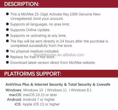 McAfee Internet Security PC Antivirus Computer Protection McAfee Antivirus Software McAfee Internet Security 1 year 10PC