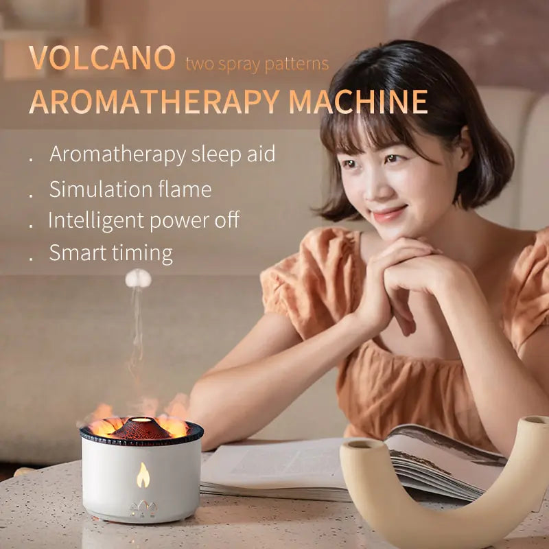 Diffuser Humidifier with Smoke Ring Night Lamp