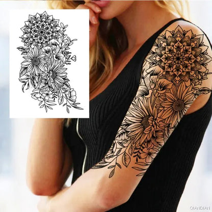 Old School Flowers Tattoos for Women