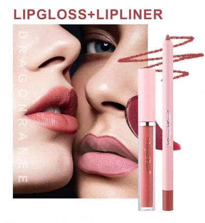 4pcs Lip Gloss Lip Liner Pen Set