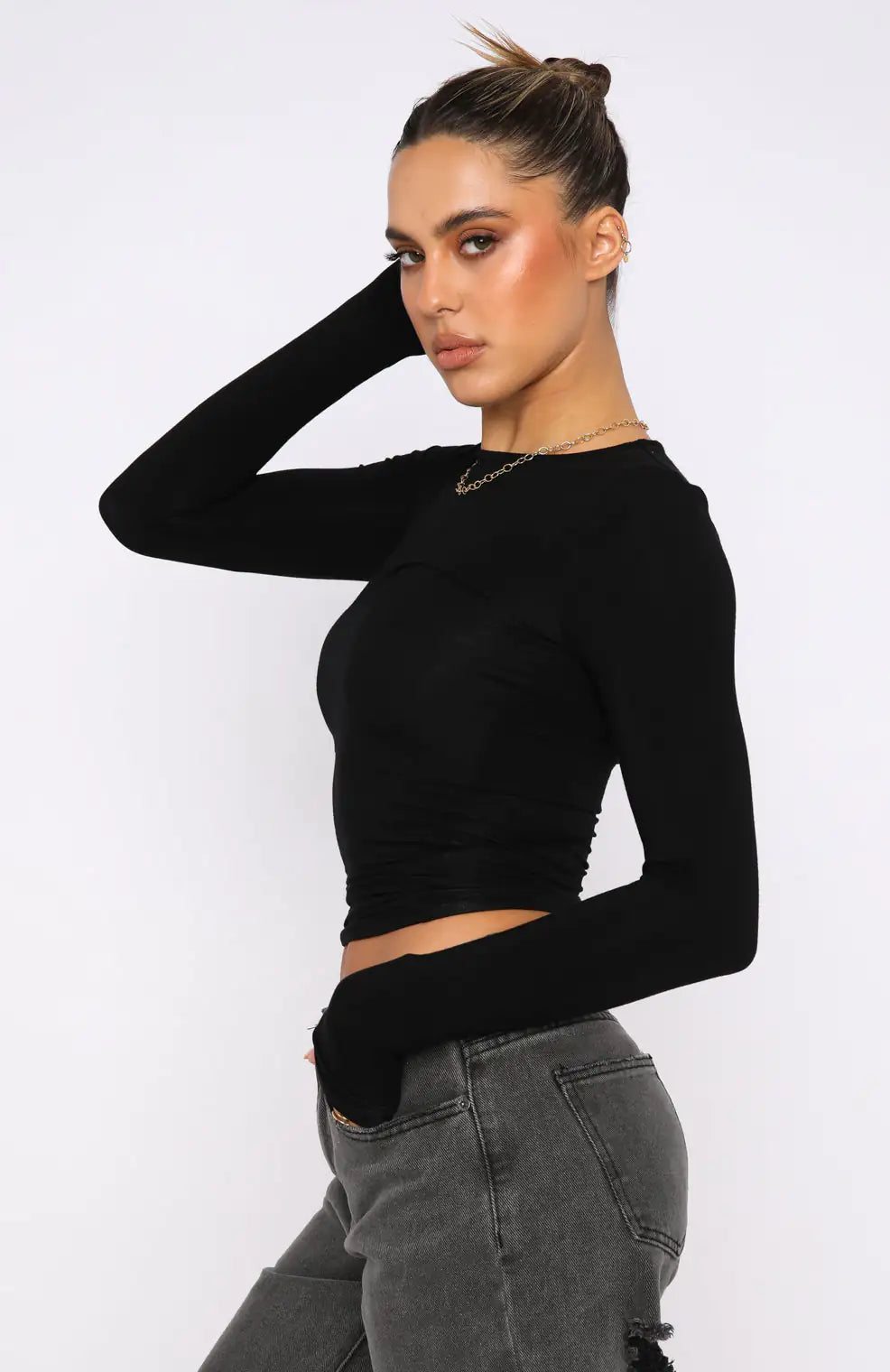 Long Sleeve Top Black