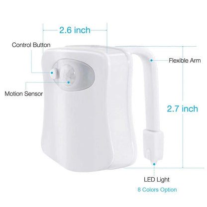 Motion Sensor Toilet Night Light 8 Colors