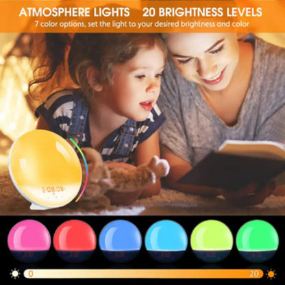 1pc Sunrise Alarm Clock for Kids with Dual Alarms