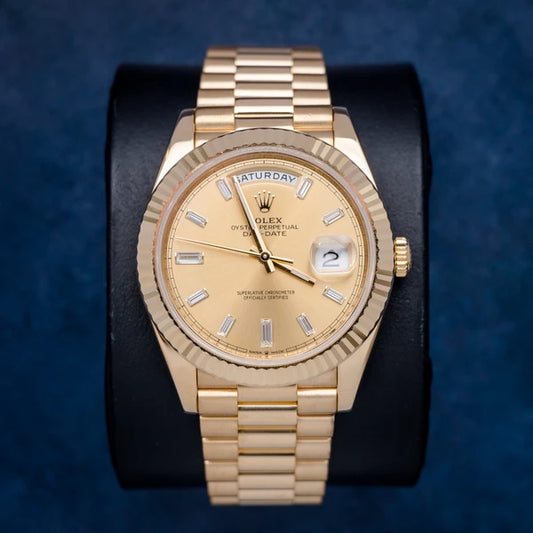 Rolex 18ky Presidential - Champagne Diamond - W/card