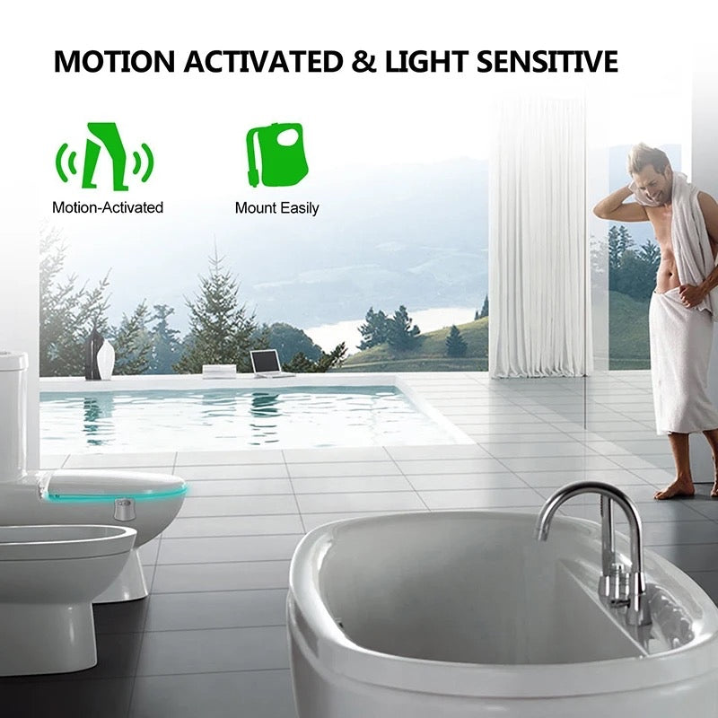 Motion Sensor Toilet Night Light 8 Colors