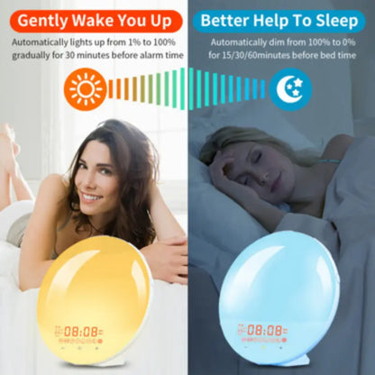 1pc Sunrise Alarm Clock for Kids with Dual Alarms