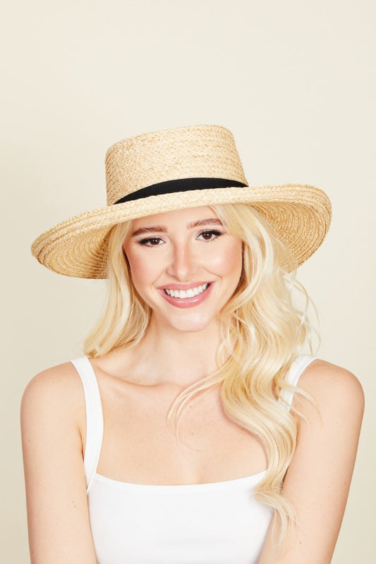 Fame Wide Brim Straw Weave Hat