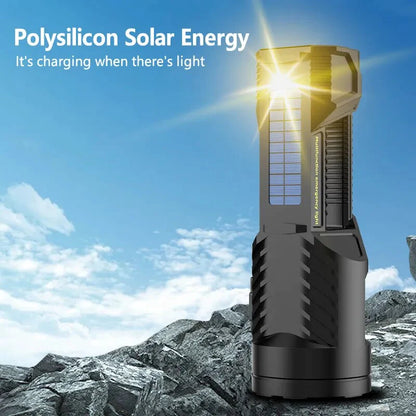 Solar High-Power Multifunctional Flashlight