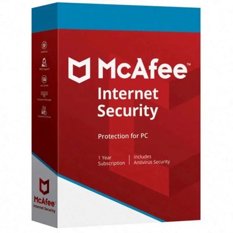 McAfee Internet Security PC Antivirus Computer Protection McAfee Antivirus Software McAfee Internet Security 1 year 10PC