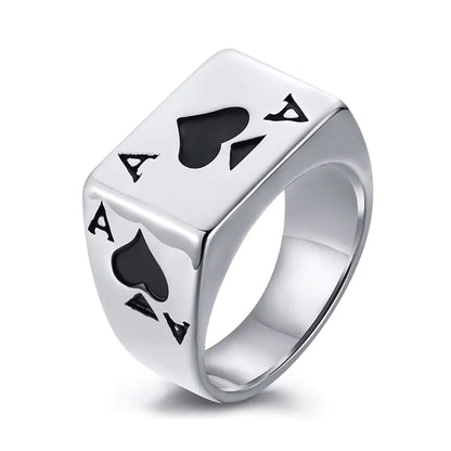 Ace Of Spades Signet Ring