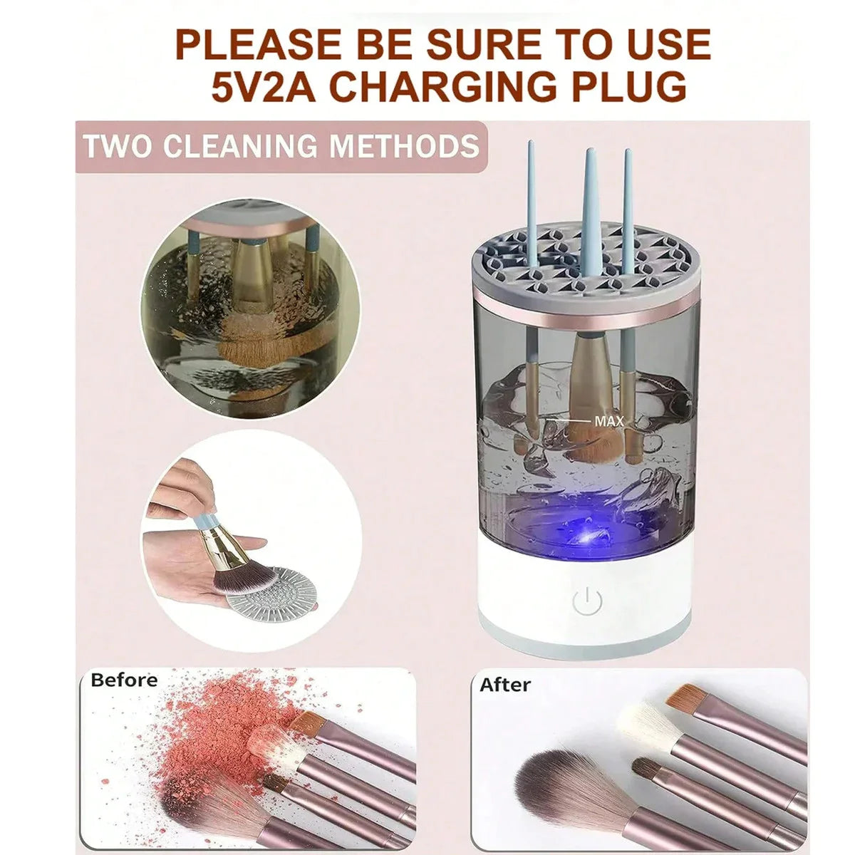 Auto Electric Makeup Brush Cleaner