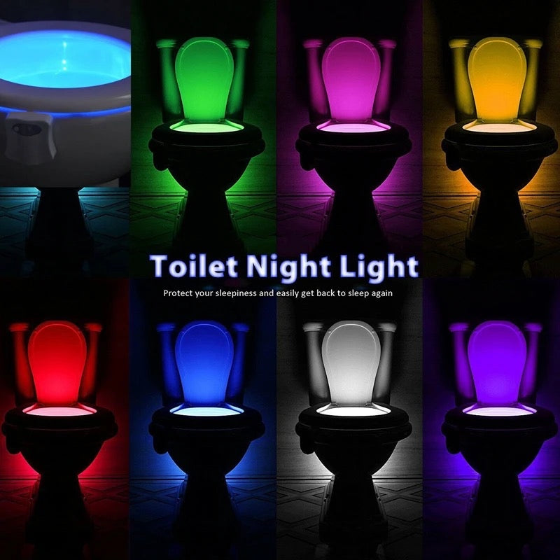 Motion Sensor Toilet Night Light 8 Colors