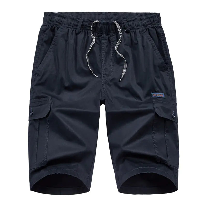 Plus Size Multi-pocket Elastic Casual Shorts