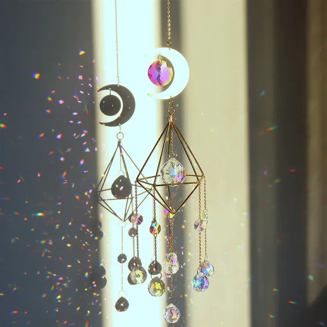 Crystal Wind Chime Hexagon Diamond Prism