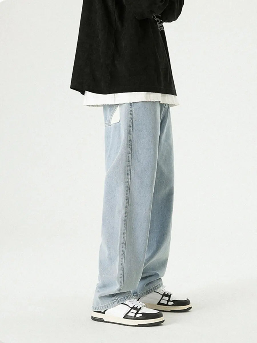 Retro Loose Straight Wide Leg Pants