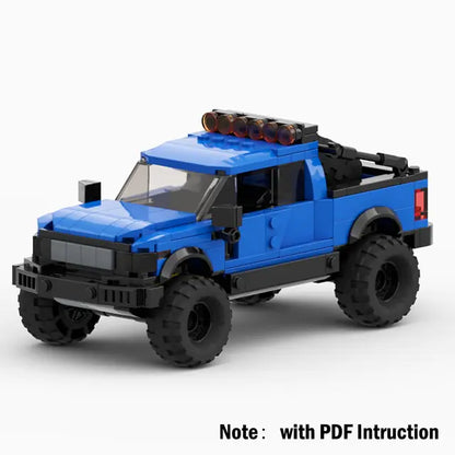 Technical Ford Raptors F-150 Pickup Truck Car Building Blocks