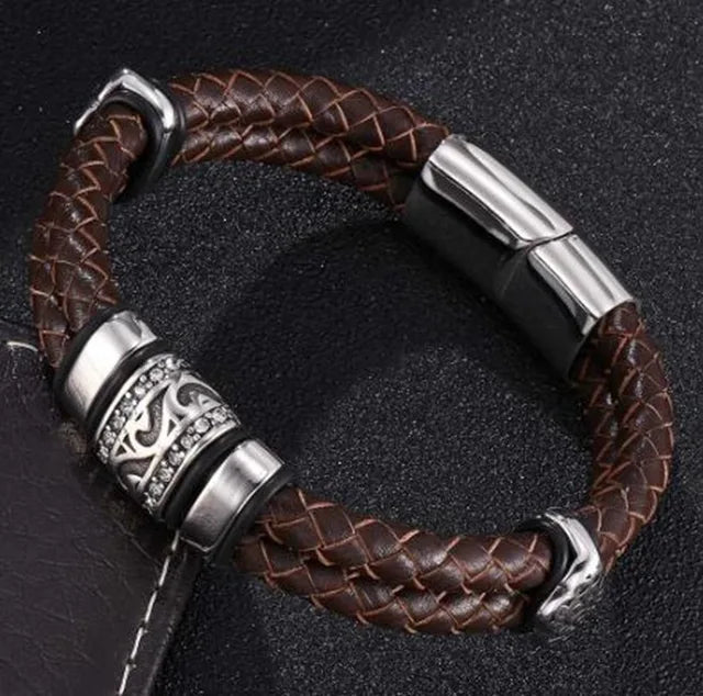 Classic Hand Woven Multi-Layered Leather Bracelet