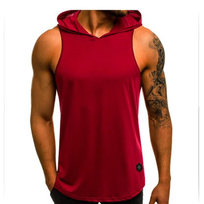 Men's Sleeveless Hoodie T-Shirts