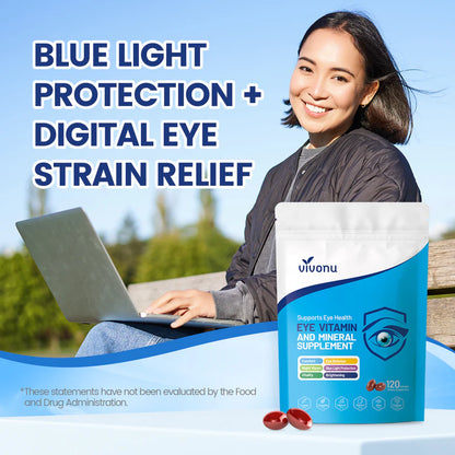 120pcs Lutein Eye Vitamins Supplement for Macular Health and Dry Eye 120pcs Lutein Eye Vitamins Supplement for Macular Health and Dry Eye VivoNu Nutrition 120pcs Lutein Eye Vitamins Supplement for Macular Health and Dry Eye