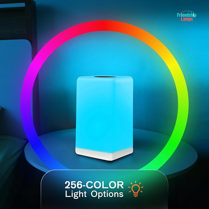 FriendLi Friendship Lamp® by Filimin - Subscription Required Wi-Fi LED Light for Long Distance Touch Lamp, Perfect Gift for Best Friend, Relationship, Family, Unique Gifts, Easy App Setup - Set of 2