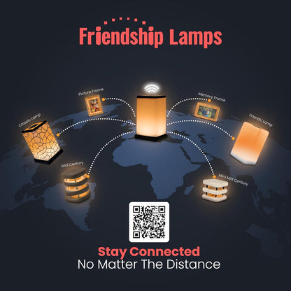 FriendLi Friendship Lamp® by Filimin - Subscription Required Wi-Fi LED Light for Long Distance Touch Lamp, Perfect Gift for Best Friend, Relationship, Family, Unique Gifts, Easy App Setup - Set of 2