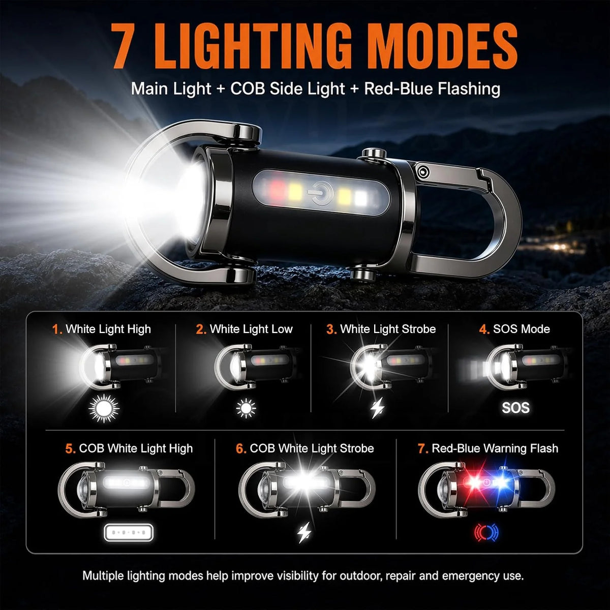 Rechargeable Mini Keychain Pocket Torch