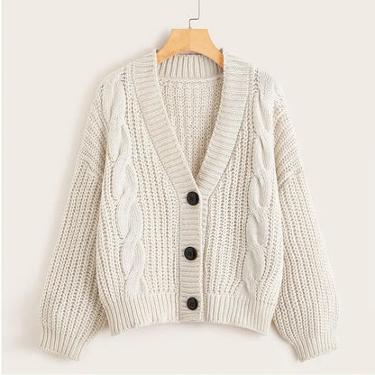 Vintage Knitted V Neck Cardigan