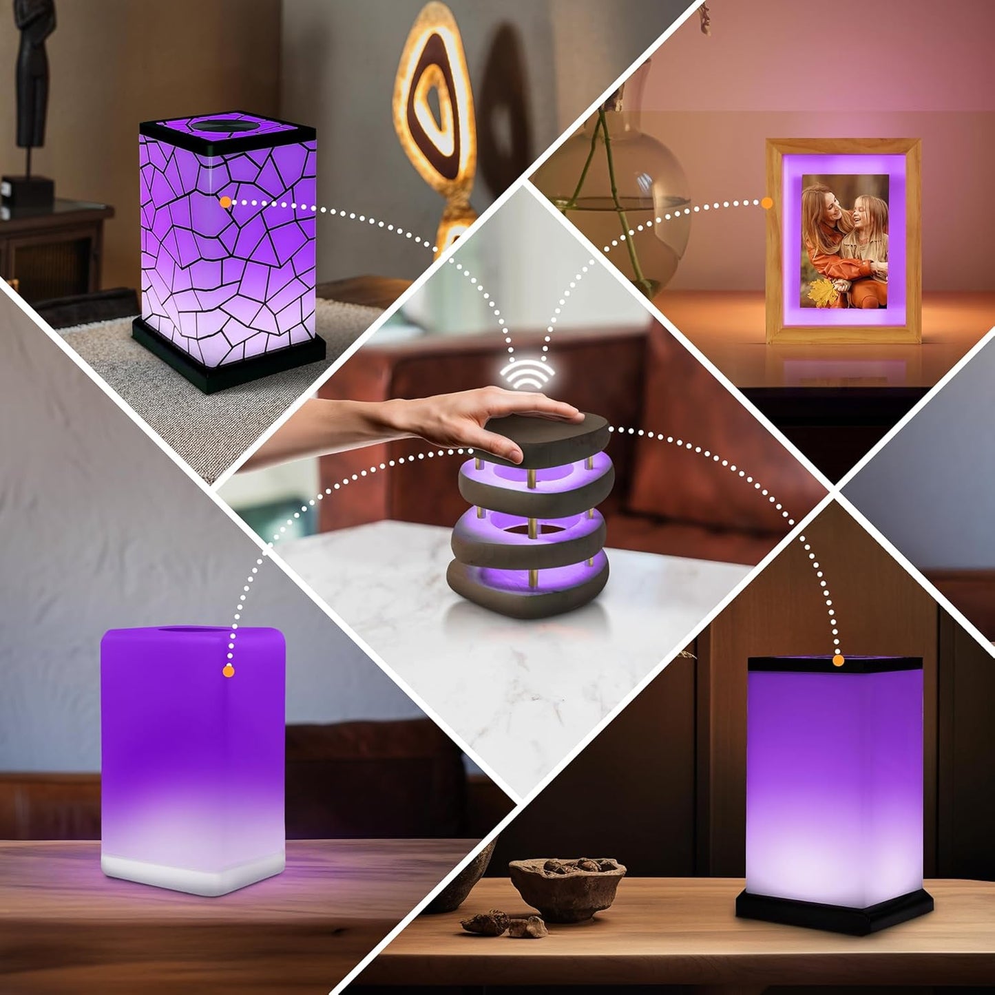 FriendLi Friendship Lamp® by Filimin - Subscription Required Wi-Fi LED Light for Long Distance Touch Lamp, Perfect Gift for Best Friend, Relationship, Family, Unique Gifts, Easy App Setup - Set of 2