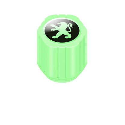 20-Pack Neon Green Glow Tire Valve Caps – No Battery Needed, Universal Fit