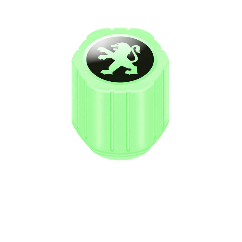20-Pack Neon Green Glow Tire Valve Caps – No Battery Needed, Universal Fit