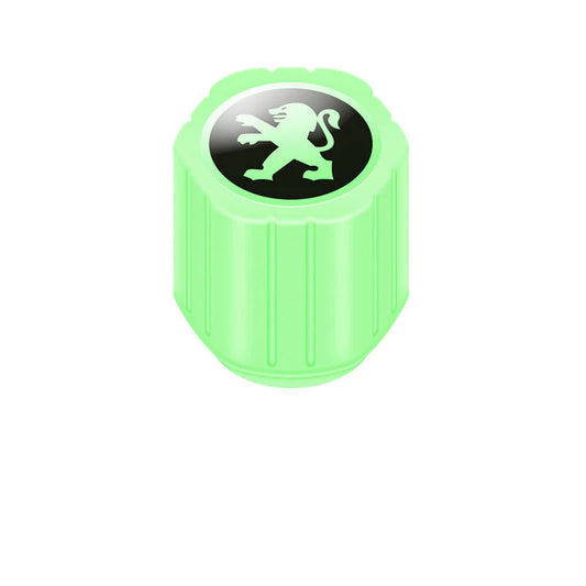 20-Pack Neon Green Glow Tire Valve Caps – No Battery Needed, Universal Fit