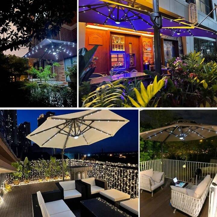 1PC Patio Umbrella Lights Cordless Outdoor Lighting