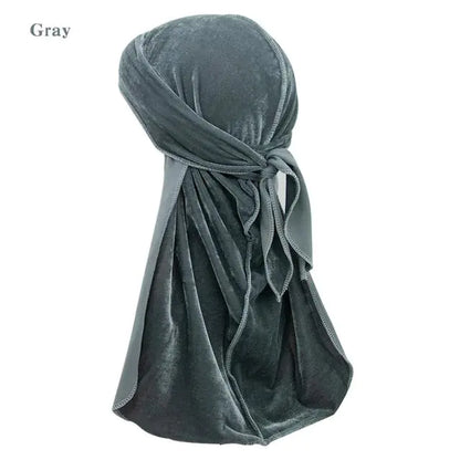 Solid Color Velvet Long Tail Durags