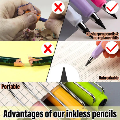 6 Pcs/Set No Ink Eternal Pencil