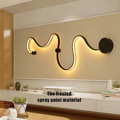 High Quality Nordic Modern Luxury Strip Snake Light Interior Decoration LED Wall Light L119*W36CM