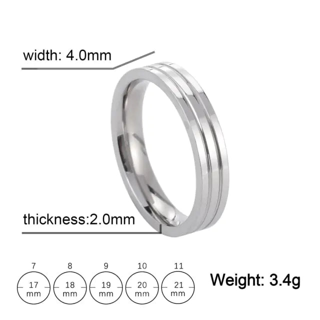 Stainless Steel Couple Ring