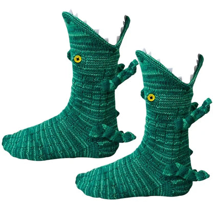 Creative Shark Chameleon Crocodile Knitted Socks