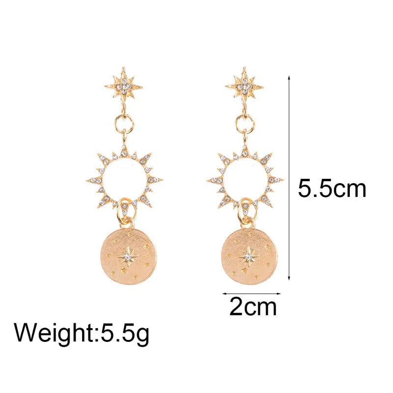 Crystal Sun Earrings