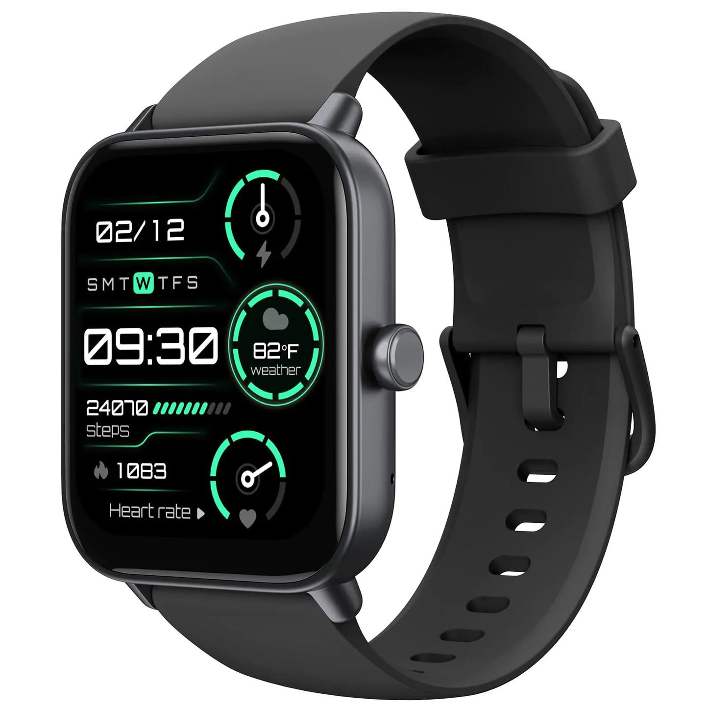TOOBUR Smart Watch for Women Men Alexa Built-in 1.8" Compatible Android iOS Answer&Make Call/Heart Rate/Step Counter/Sleep Tracker/100 Sports Fitness Tracker Watch IP68 Waterproof Swimming