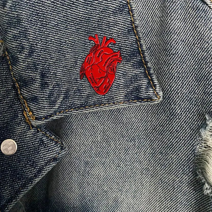 Anatomical Heart Enamel Pin