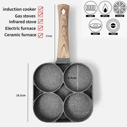 4-Hole Non-Stick Omelet Pan