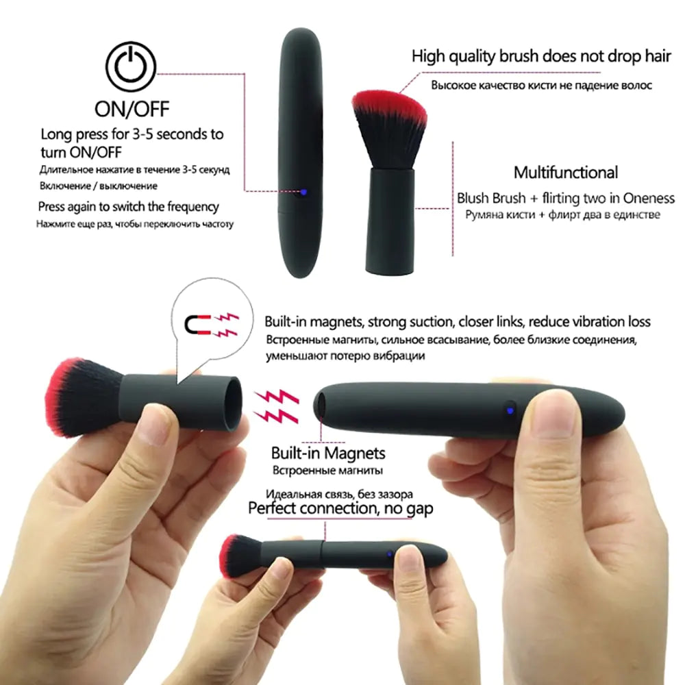 Vibrators Makeup Brush Dildos G-Spot Clitoral Stimulator