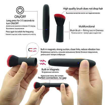 Vibrators Makeup Brush Dildos G-Spot Clitoral Stimulator