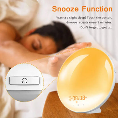 1pc Sunrise Alarm Clock for Kids with Dual Alarms
