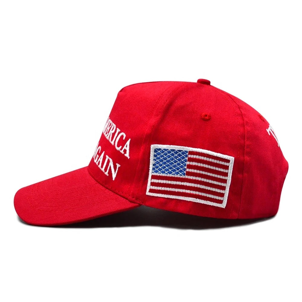 Make America Great Again Caps USA T*R*U*M*P 5 panel MAGA Baseball Caps with 3D Embroidery