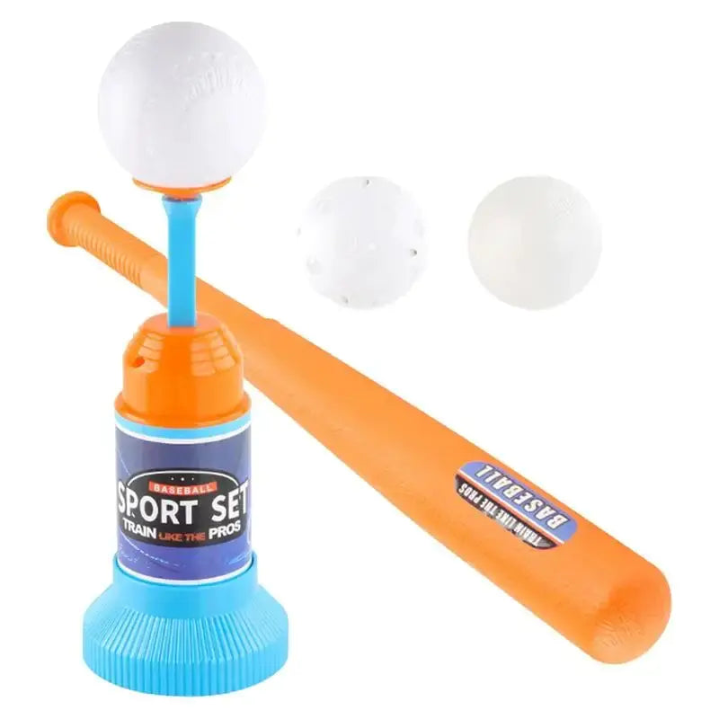 Children&#39;s Baseball Launcher Toy Set Baseball Tees Include 3 Balls Launcher Outdoor Sports Automatic Ball Toys Gifts for Toddler